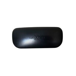 Coach Black Hard Shell Eyeglass Case with Soft Interior and‎ Cleaning Cloth